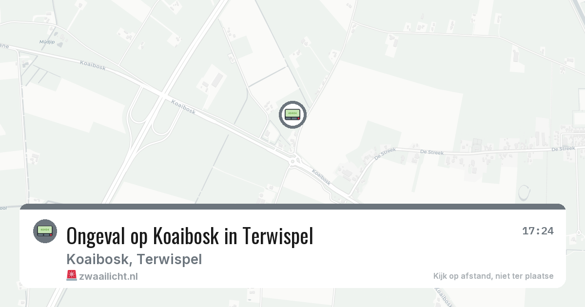 Ongeval op Koaibosk in Terwispel — 6 feb 2026