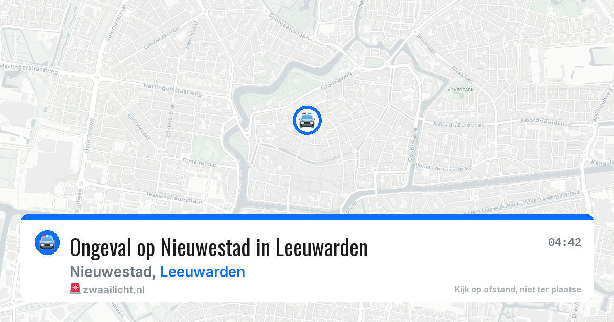 Ongeval op Nieuwestad in Leeuwarden — 21 jun 2026