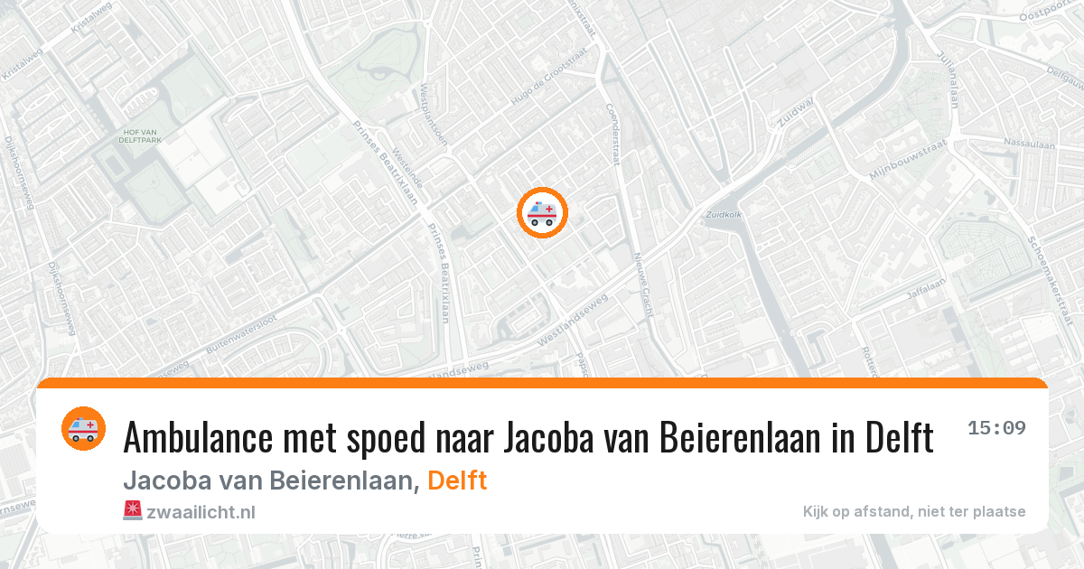 Ambulance met spoed naar Jacoba van Beierenlaan in Delft — 28 mrt 2026