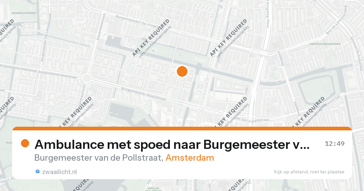 Ambulance met spoed naar Burgemeester van de Pollstraat in Amsterdam — 26 aug 2026