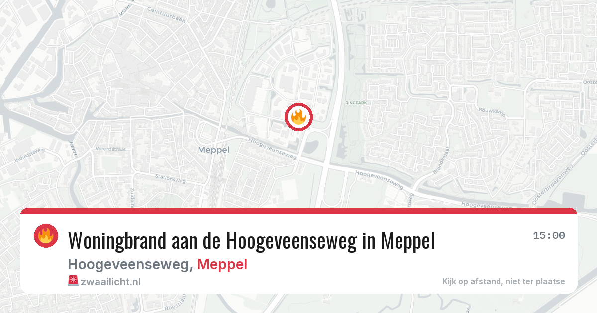 Woningbrand aan de Hoogeveenseweg in Meppel — 10 jun 2026