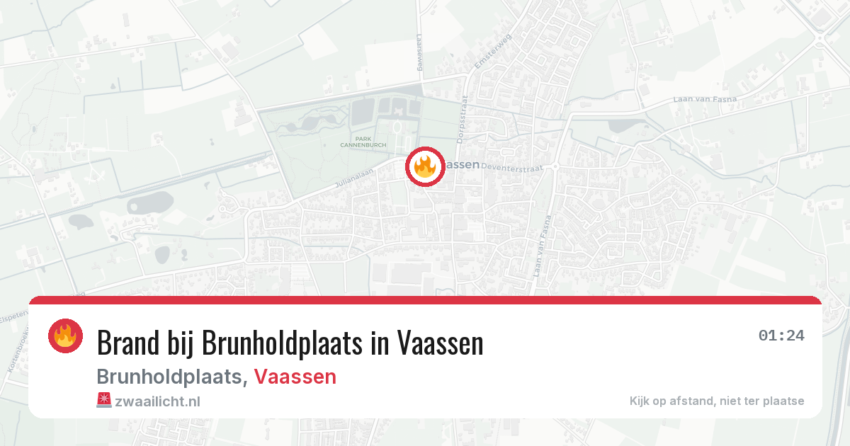 Brand bij Brunholdplaats in Vaassen — 22 mrt 2026