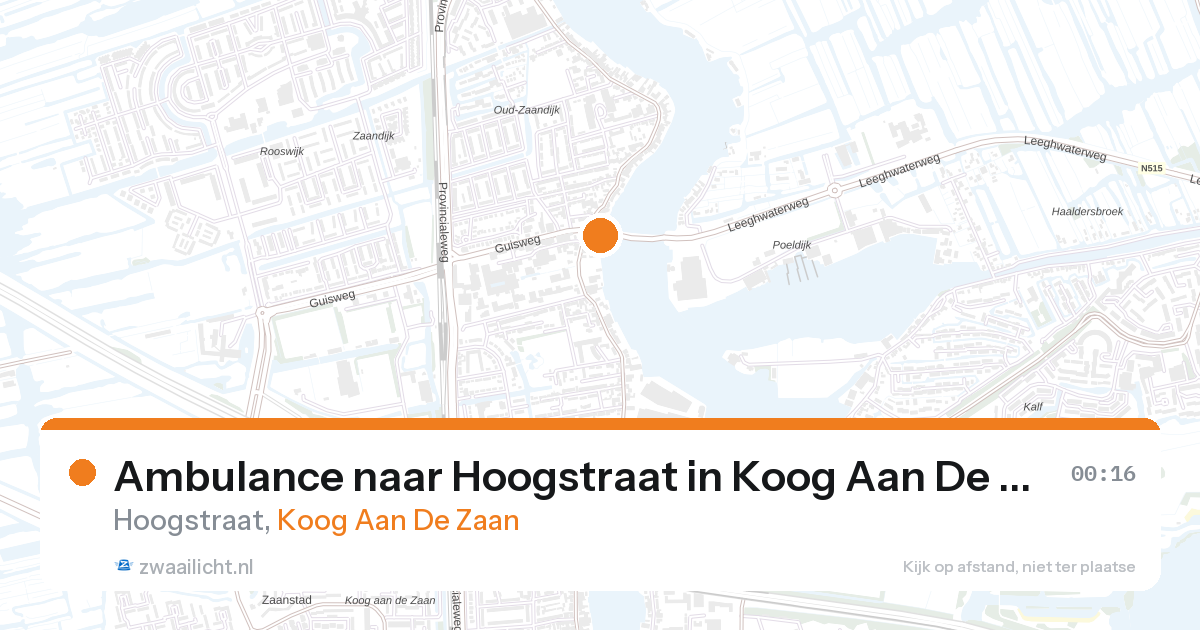 Ambulance naar Hoogstraat in Koog Aan De Zaan — 27 aug 2026