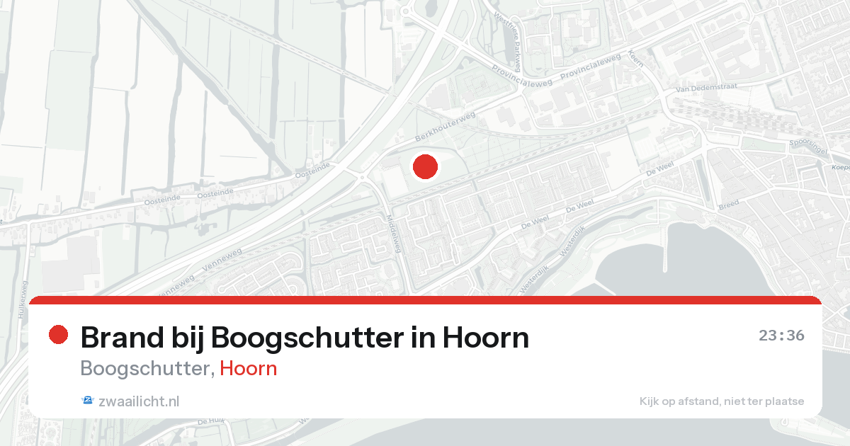 Brand bij Boogschutter in Hoorn — 22 aug 2026