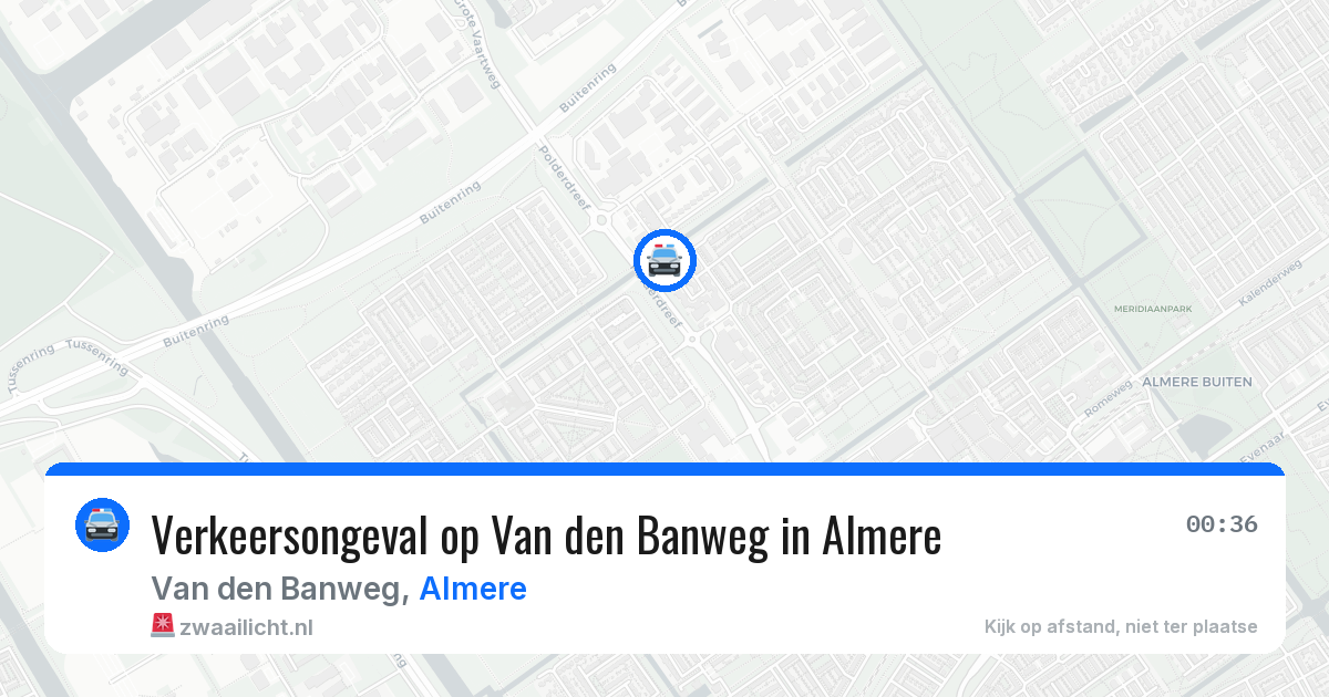 Verkeersongeval op Van den Banweg in Almere — 16 jun 2026