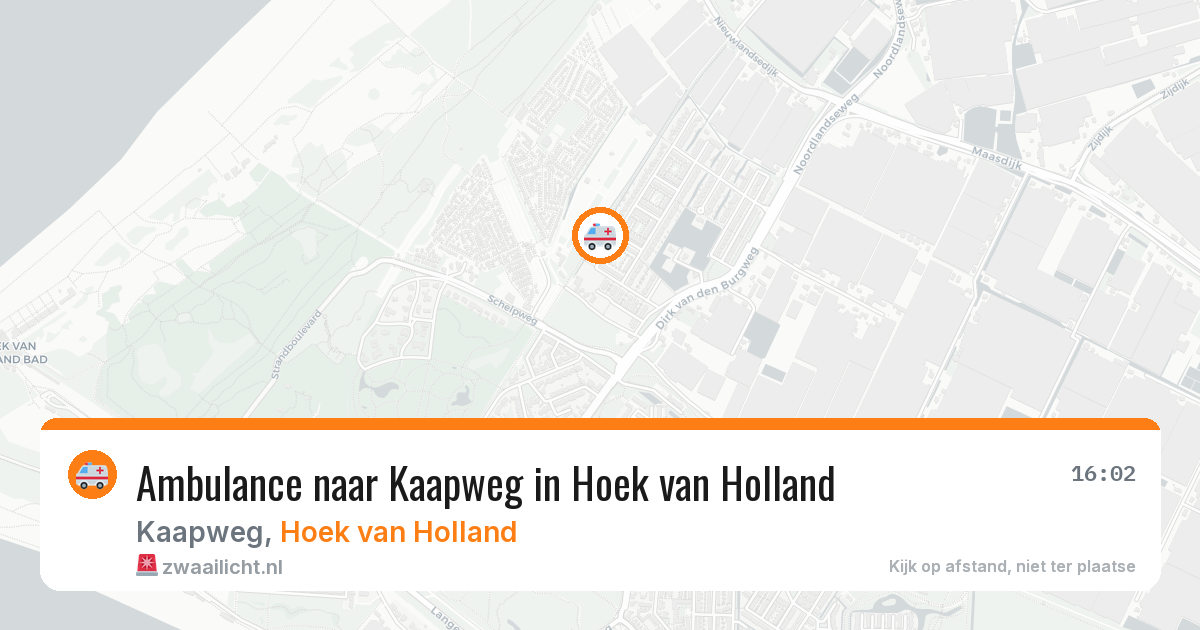 Ambulance naar Kaapweg in Hoek van Holland — 3 jun 2026
