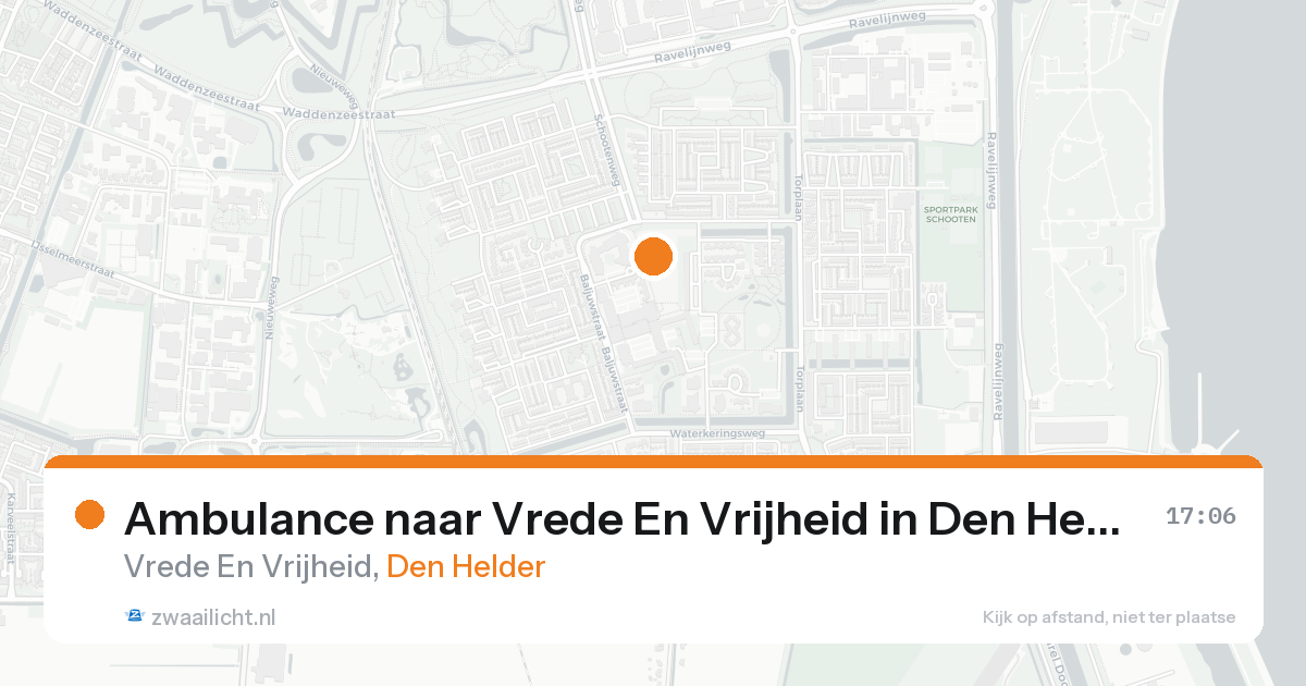 Ambulance naar Vrede En Vrijheid in Den Helder — 17 aug 2026