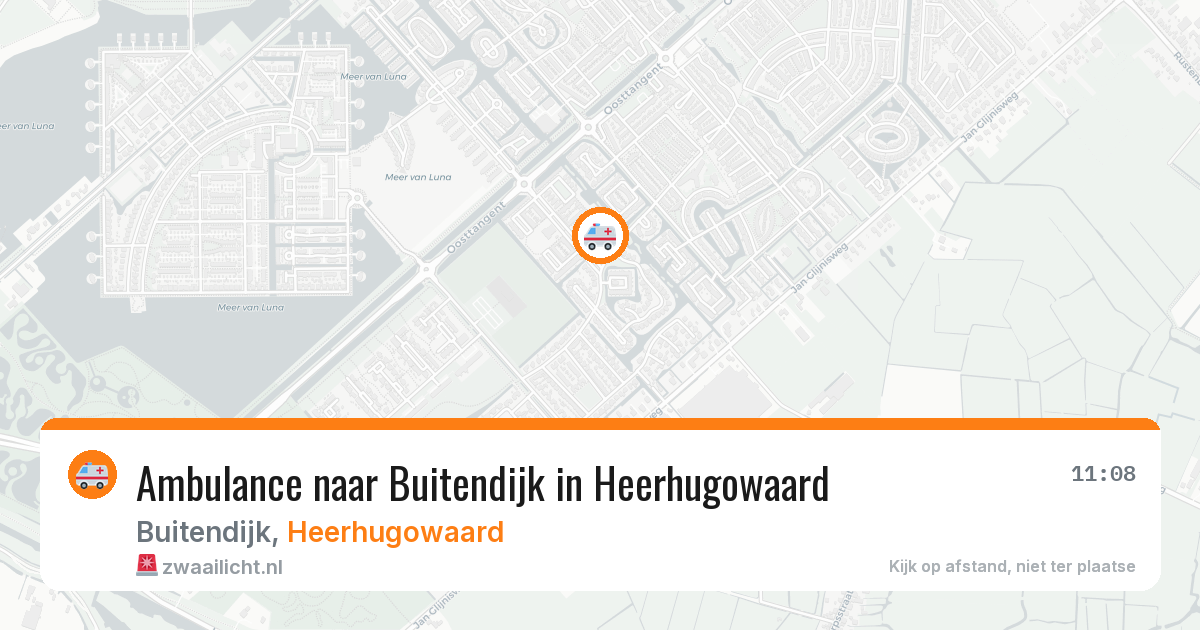 Ambulance naar Buitendijk in Heerhugowaard — 21 jun 2026