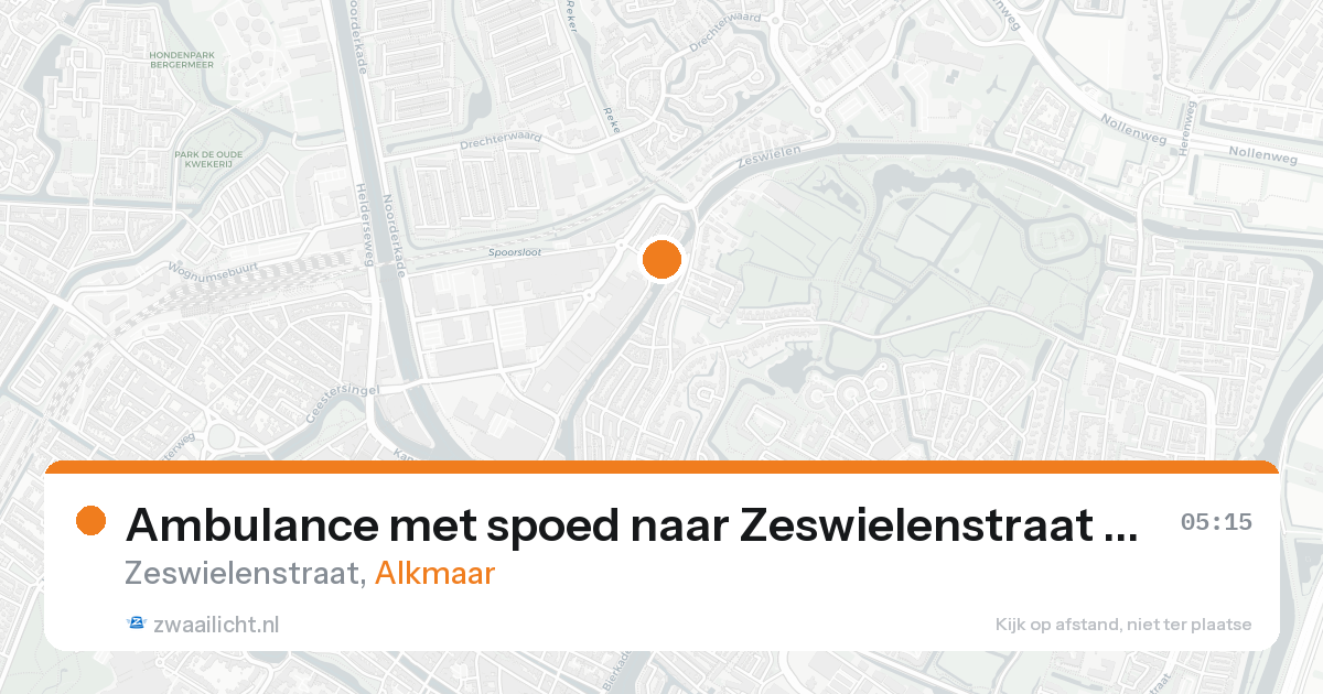 Ambulance met spoed naar Zeswielenstraat in Alkmaar — 31 mei 2026