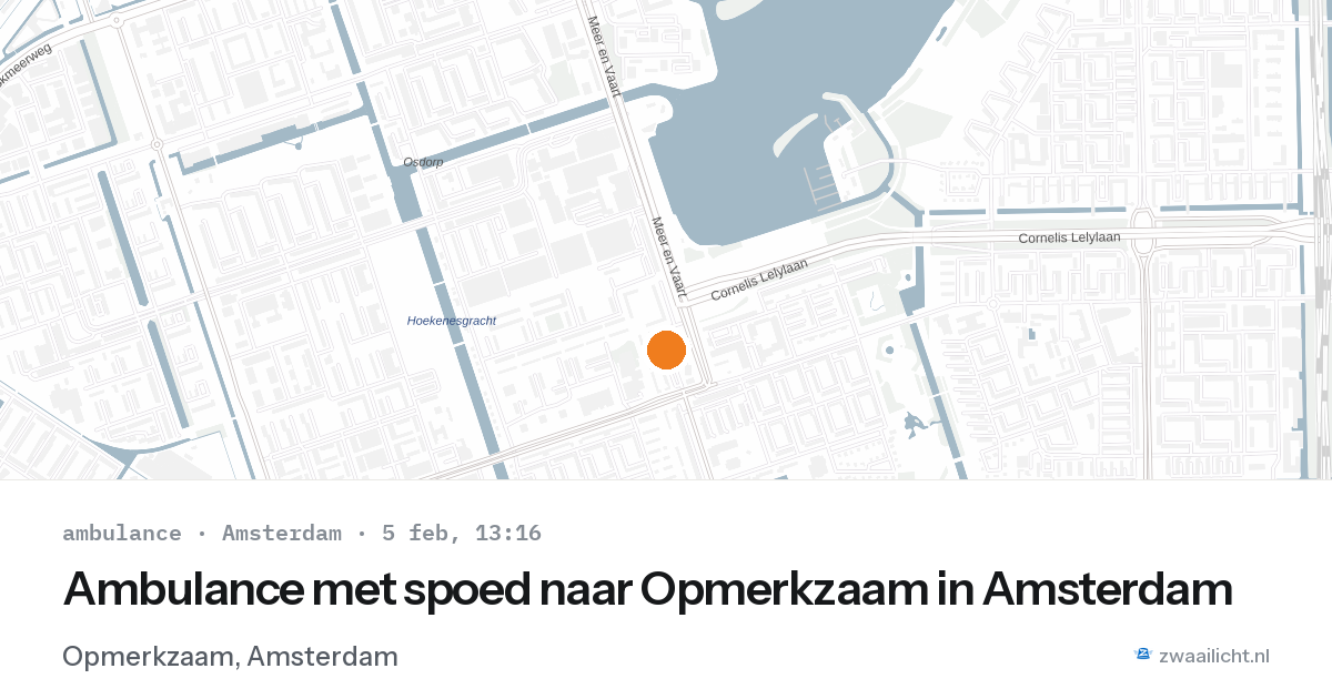 Ambulance met spoed naar Opmerkzaam in Amsterdam — 5 feb 2026