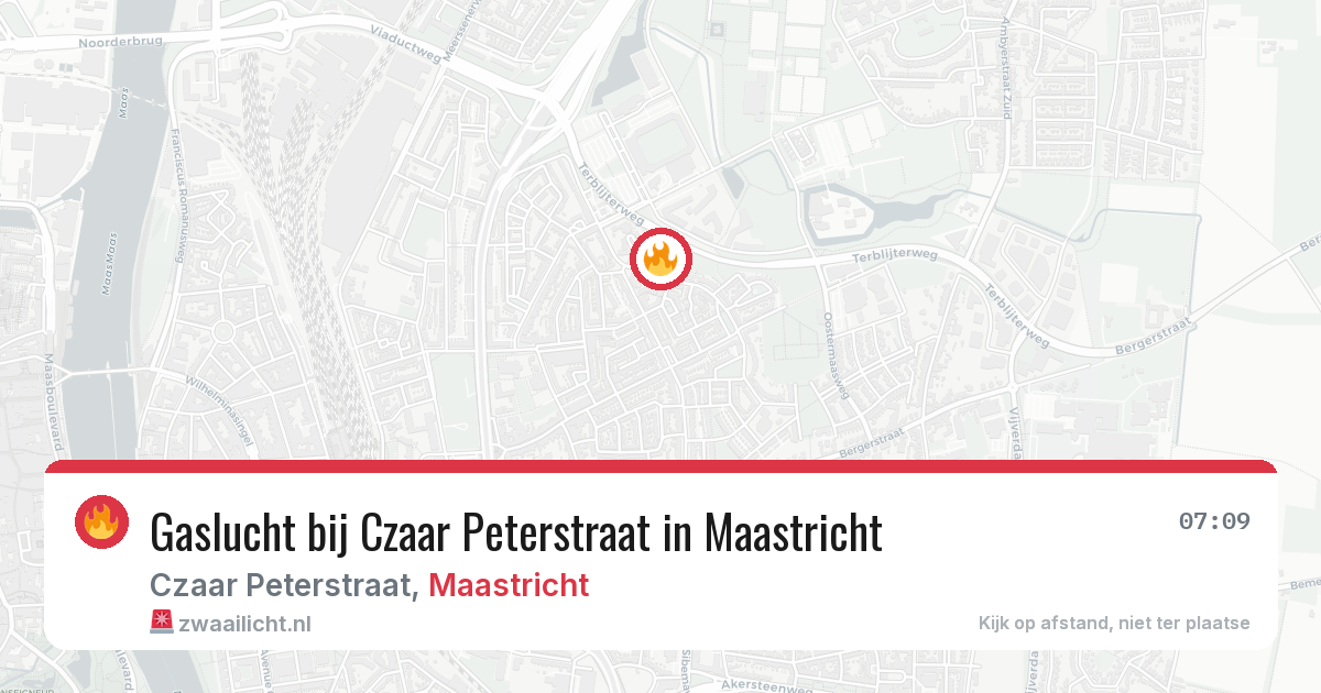 Gaslucht bij Czaar Peterstraat in Maastricht — 5 mei 2026