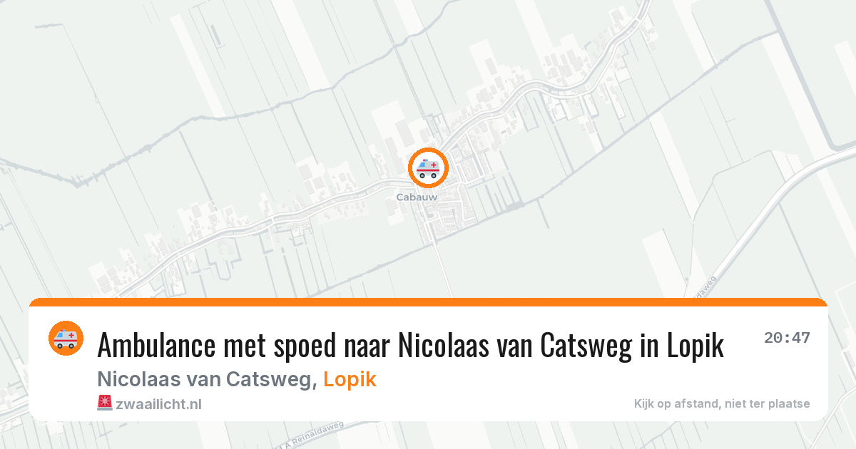 Ambulance met spoed naar Nicolaas van Catsweg in Lopik — 14 mei 2026