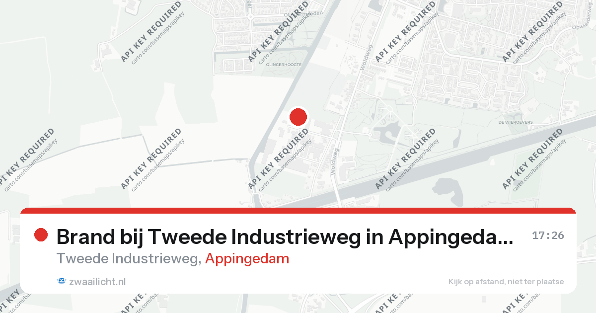 Brand bij Tweede Industrieweg in Appingedam — 25 aug 2026