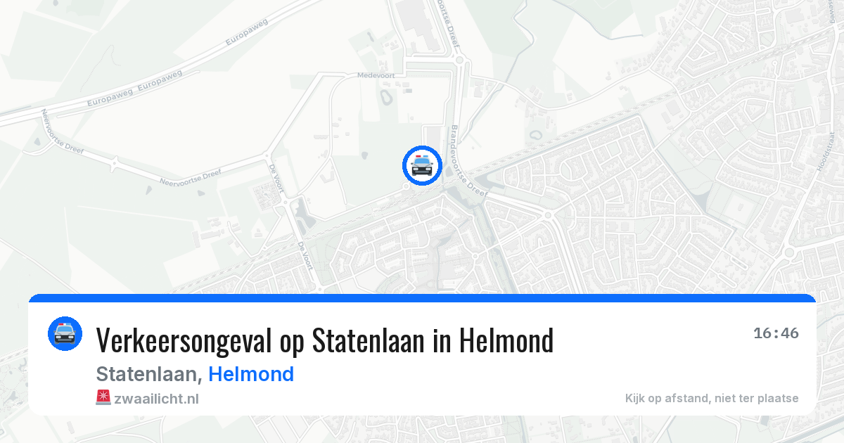 Verkeersongeval op Statenlaan in Helmond — 16 mrt 2026
