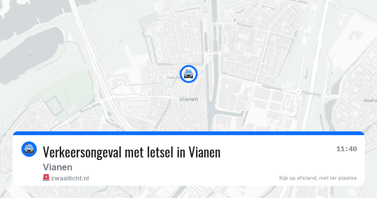 Verkeersongeval met letsel in Vianen — 28 mrt 2026