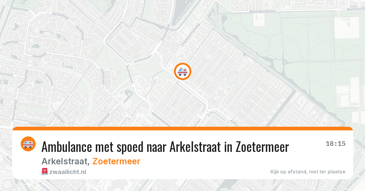 Ambulance met spoed naar Arkelstraat in Zoetermeer — 2 aug 2026