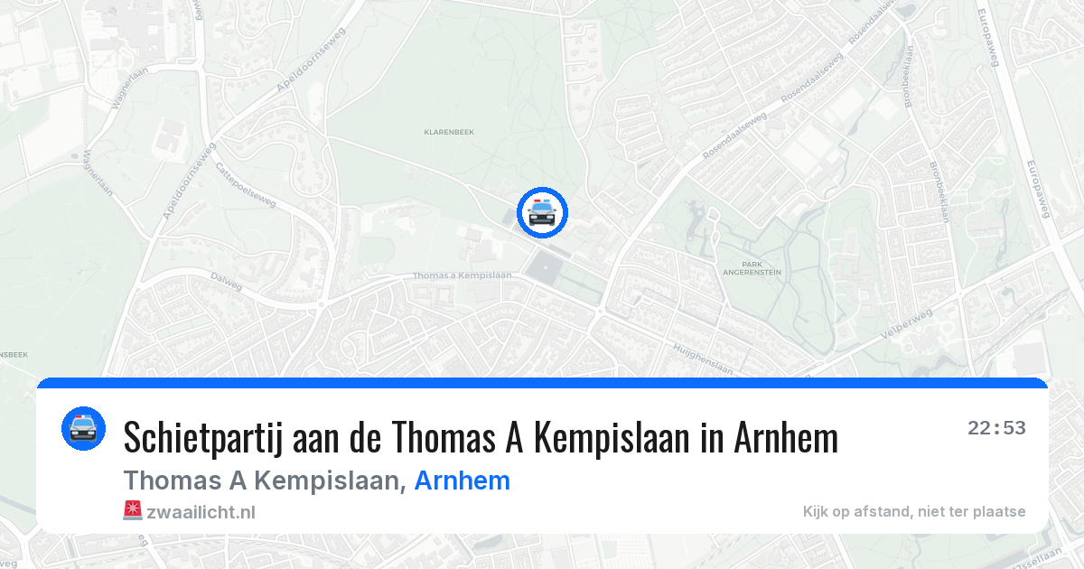 Schietpartij aan de Thomas A Kempislaan in Arnhem — 25 apr 2026