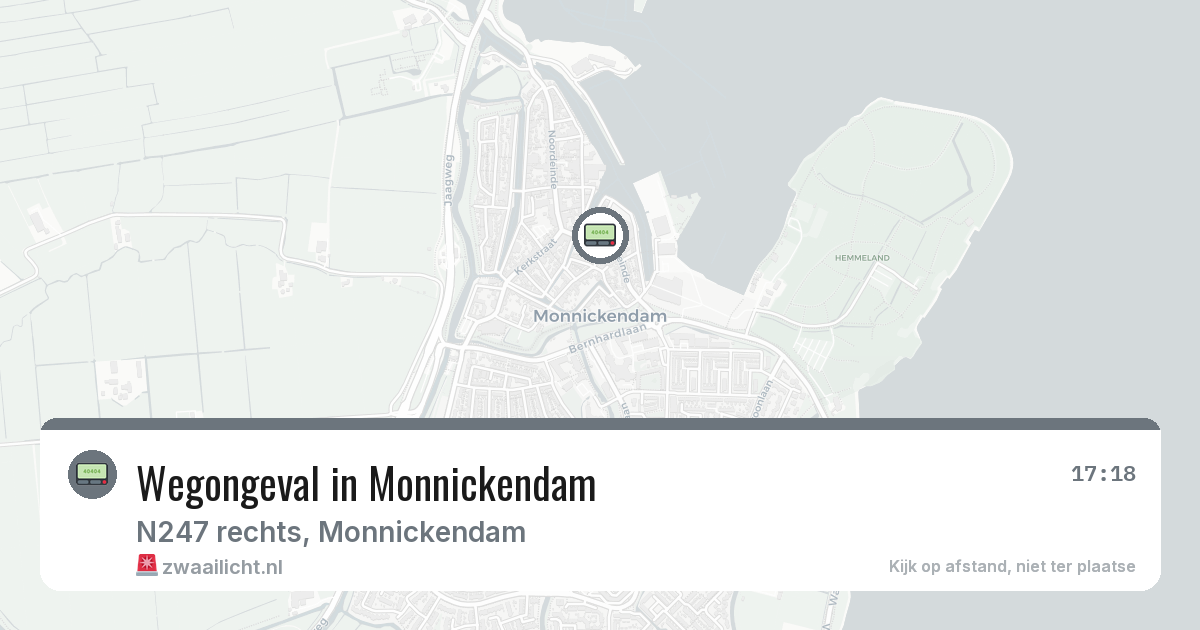 Wegongeval in Monnickendam — 14 feb 2026