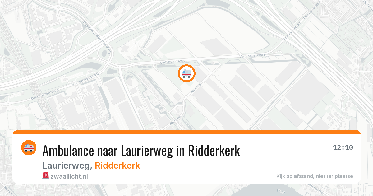 Ambulance naar Laurierweg in Ridderkerk — 27 jun 2026