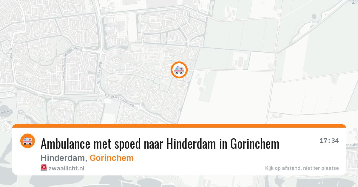 Ambulance met spoed naar Hinderdam in Gorinchem — 30 apr 2026