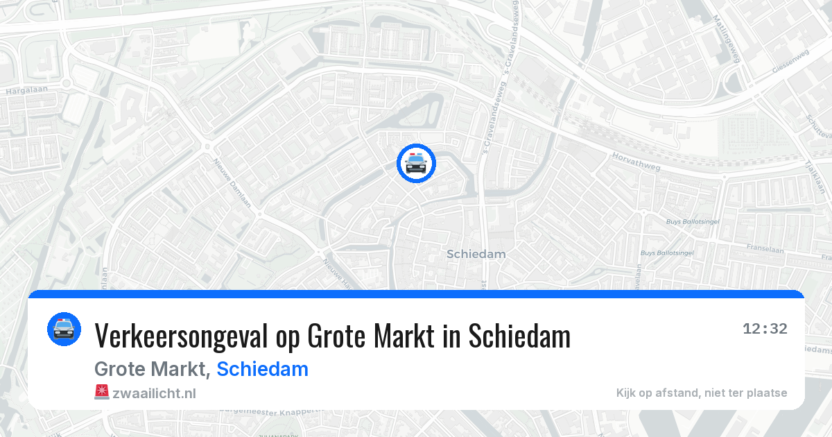 Verkeersongeval op Grote Markt in Schiedam — 17 jun 2026