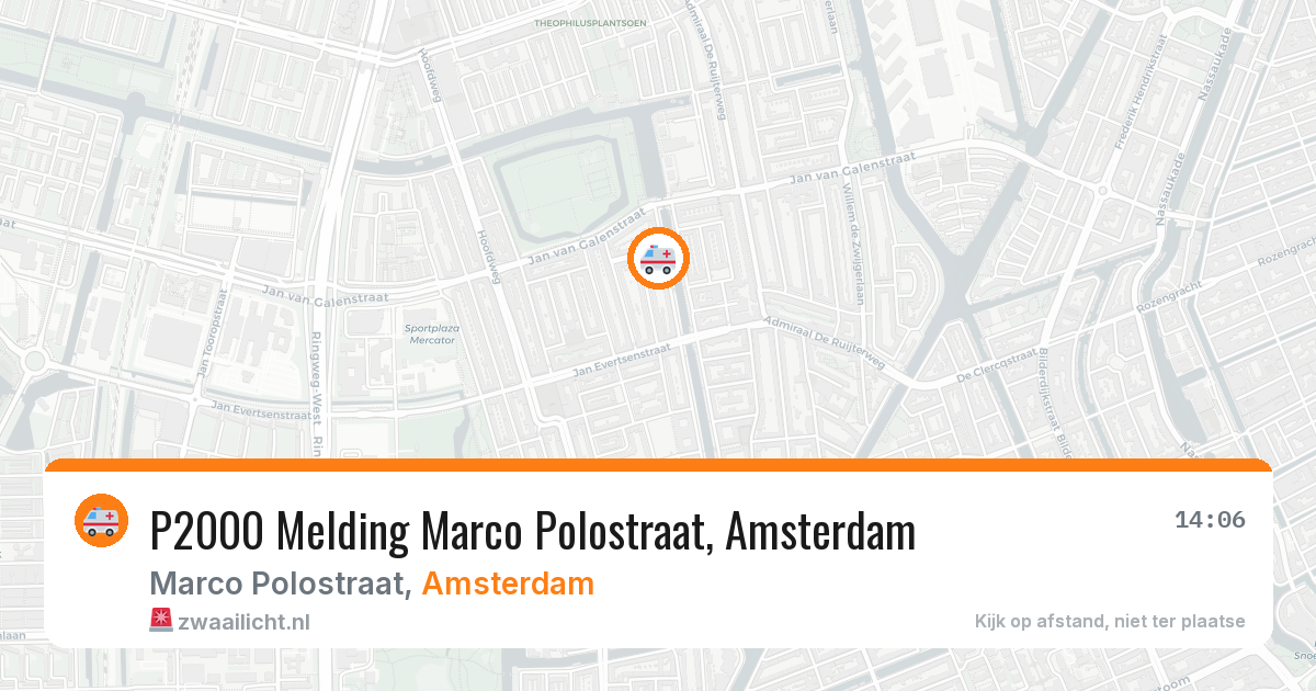 P2000 Melding Marco Polostraat, Amsterdam — 26 apr 2026