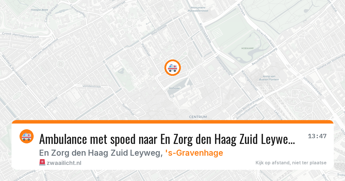 Ambulance met spoed naar En Zorg den Haag Zuid Leyweg in 's-Gravenhage — 5 feb 2026