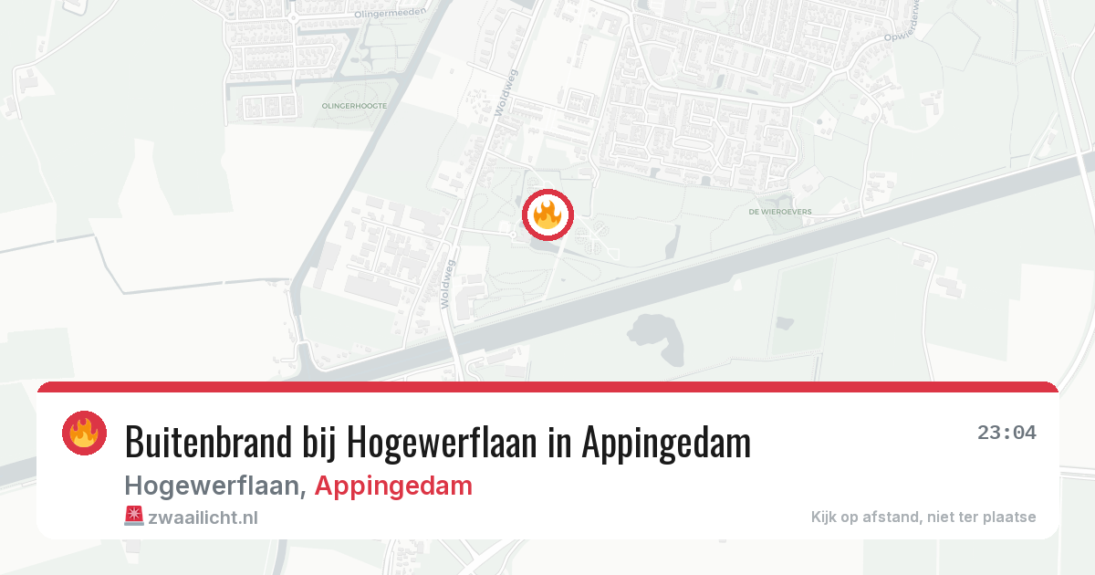 Buitenbrand bij Hogewerflaan in Appingedam — 28 jun 2026
