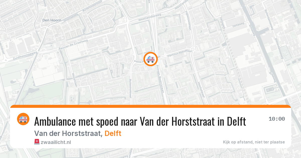 Ambulance met spoed naar Van der Horststraat in Delft — 30 apr 2026