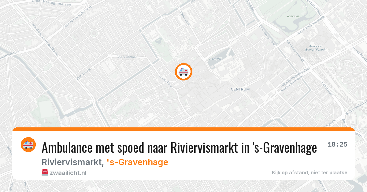 Ambulance met spoed naar Riviervismarkt in 's-Gravenhage — 15 jun 2026