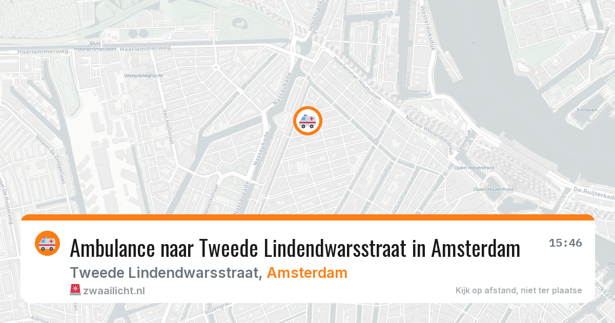 Ambulance naar Tweede Lindendwarsstraat in Amsterdam — 28 apr 2026