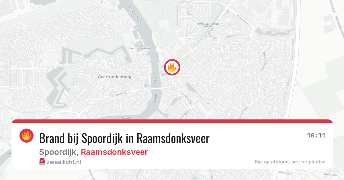 Brand bij Spoordijk in Raamsdonksveer — 5 apr 2026