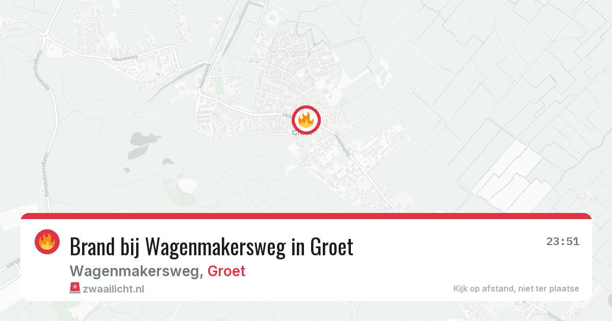 Brand bij Wagenmakersweg in Groet — 19 jun 2026