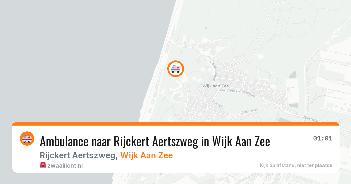 Ambulance naar Rijckert Aertszweg in Wijk Aan Zee — 26 jul 2026