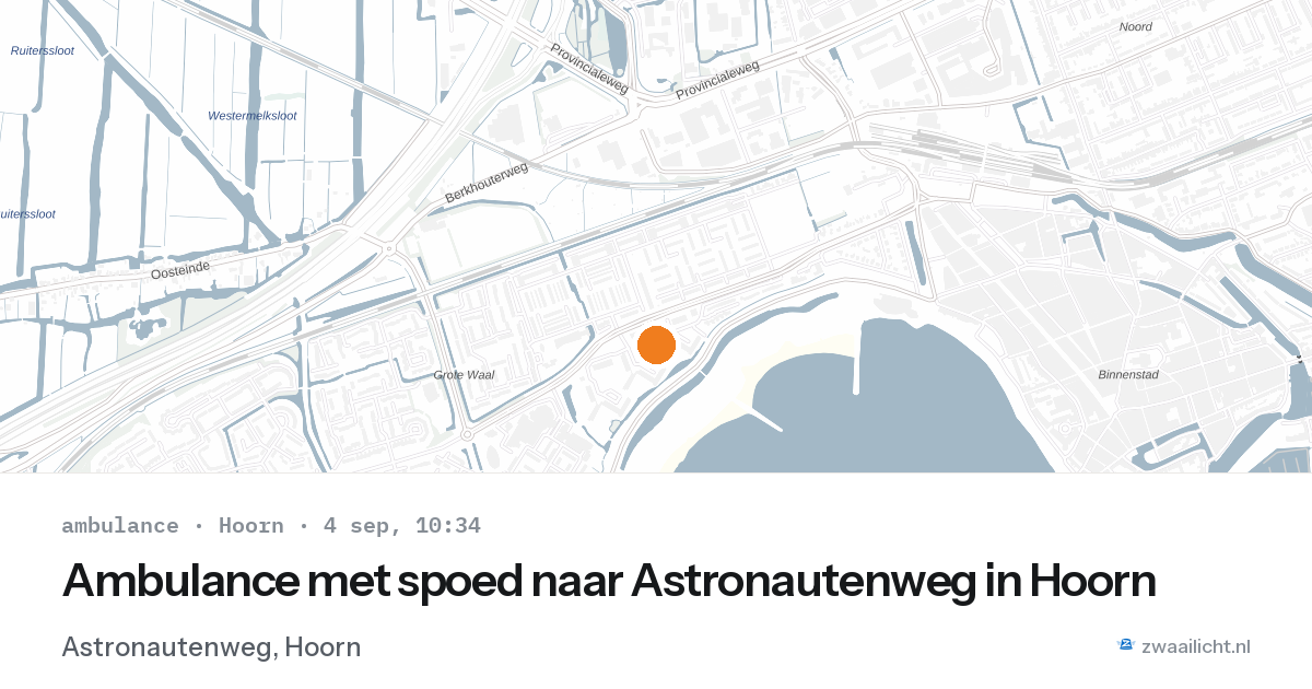Ambulance met spoed naar Astronautenweg in Hoorn — 4 sep 2026