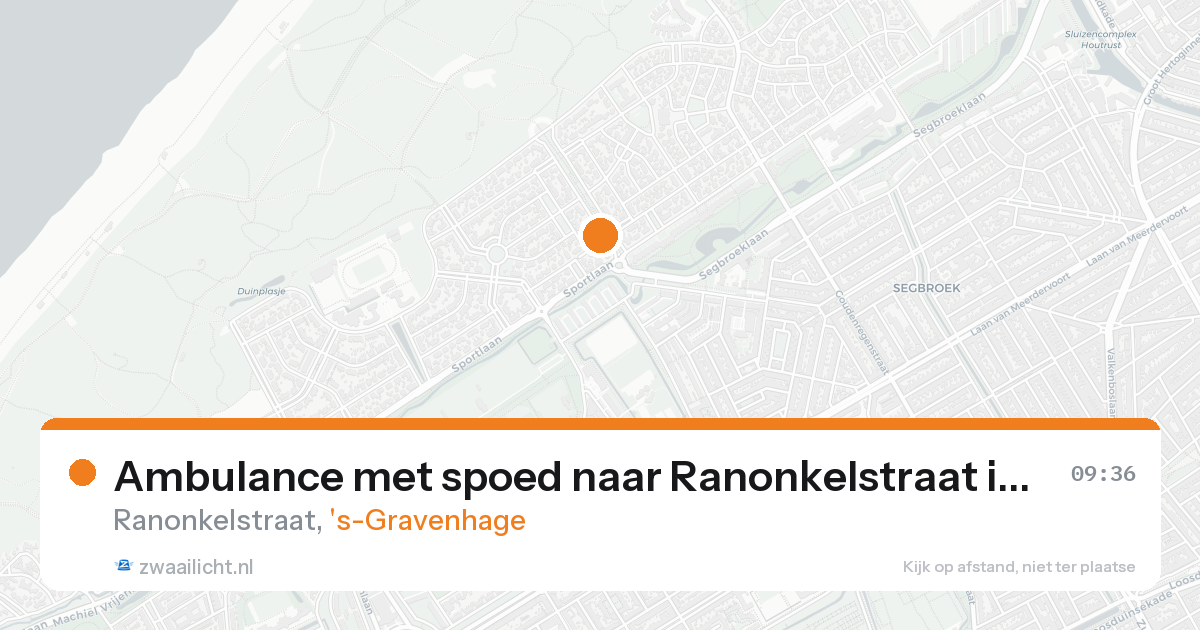 Ambulance met spoed naar Ranonkelstraat in 's-Gravenhage — 24 aug 2026