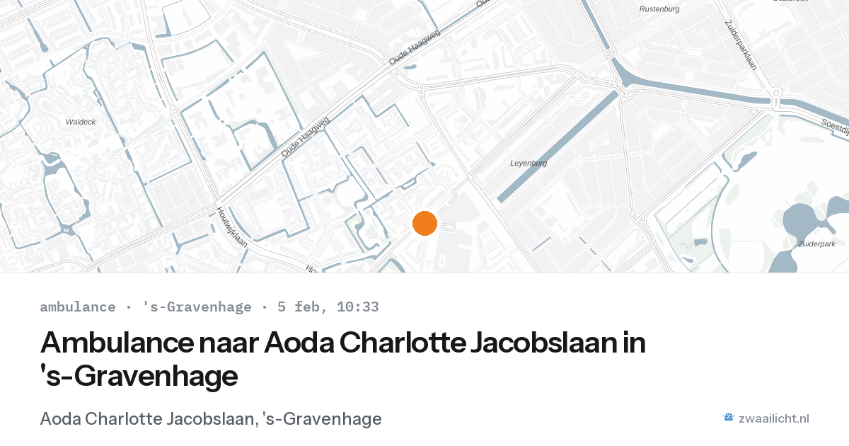 Ambulance naar Aoda Charlotte Jacobslaan in 's-Gravenhage — 5 feb 2026
