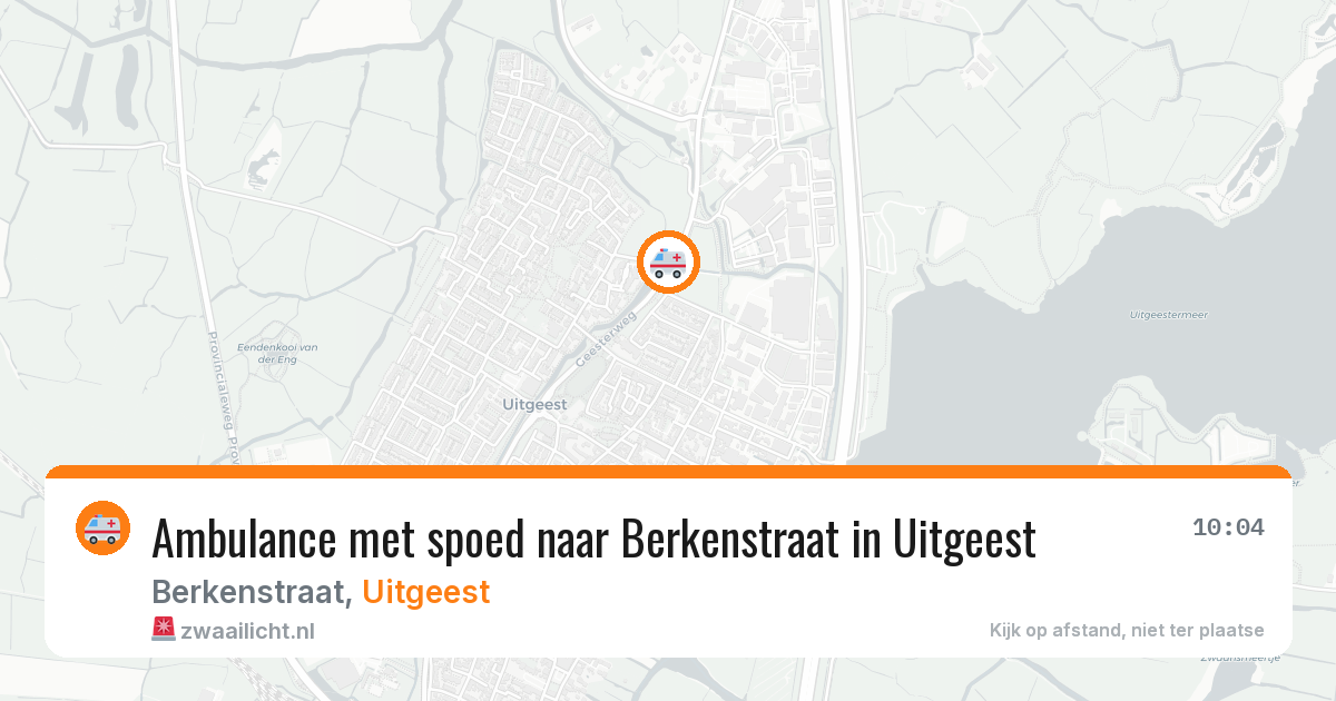 Ambulance met spoed naar Berkenstraat in Uitgeest — 19 jul 2026