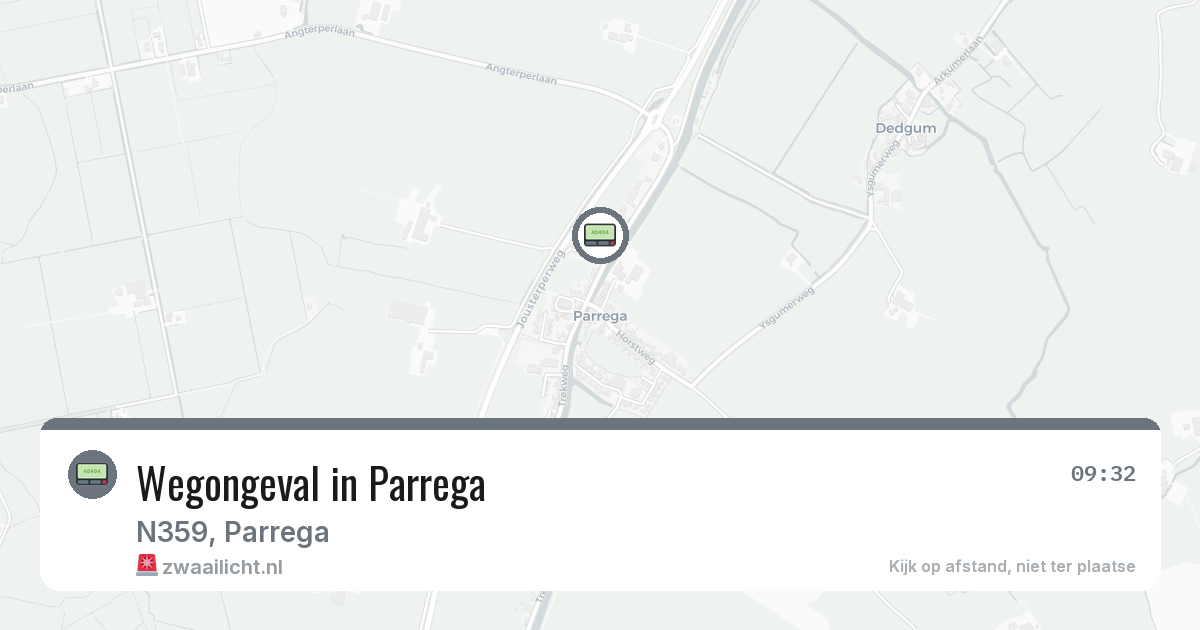Wegongeval in Parrega — 7 mrt 2026