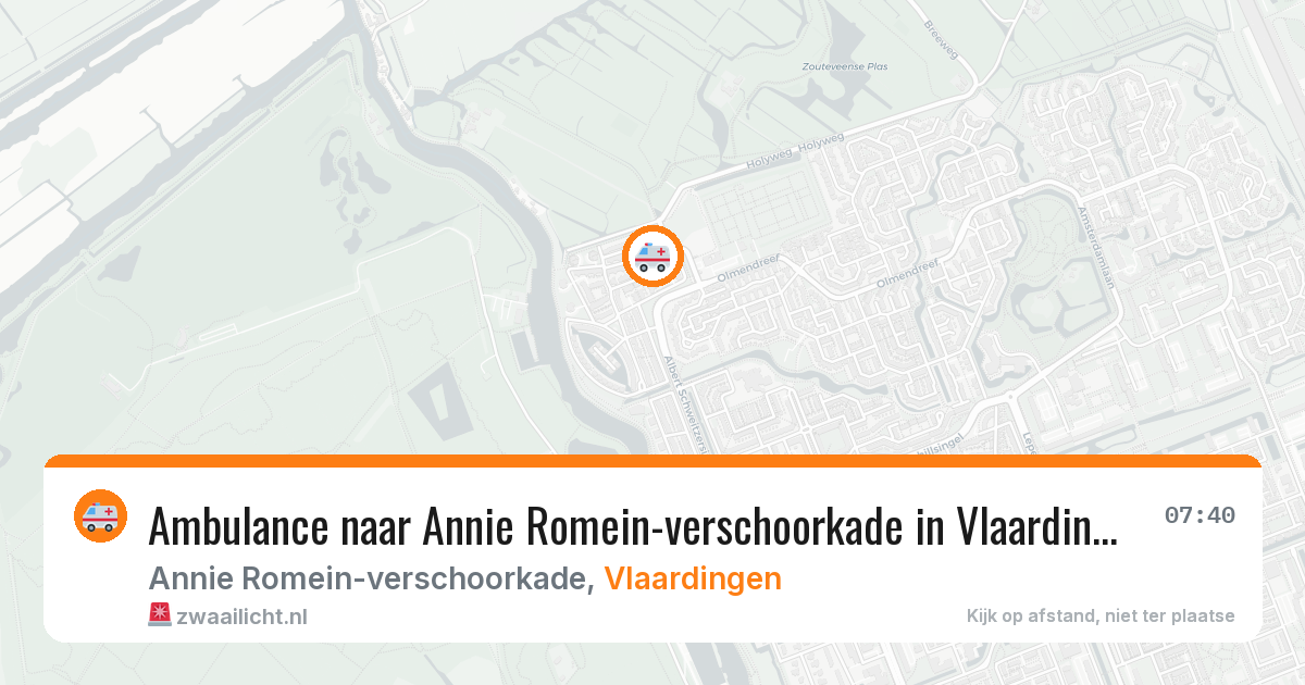 Ambulance naar Annie Romein-verschoorkade in Vlaardingen — 1 jul 2026