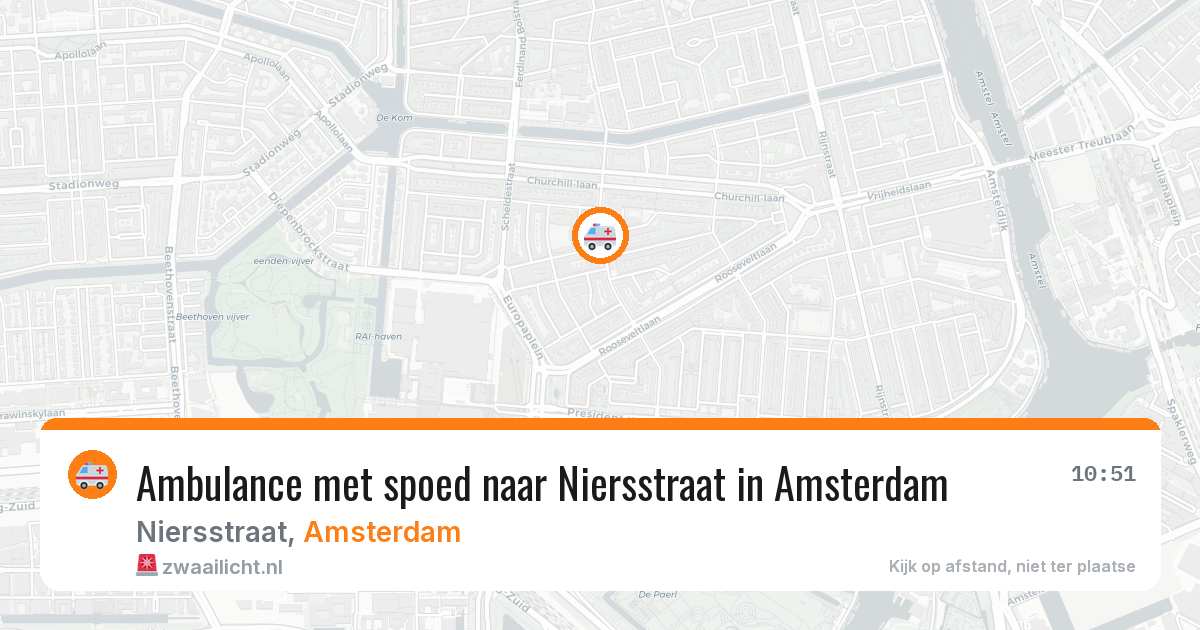 Ambulance met spoed naar Niersstraat in Amsterdam — 5 mrt 2026