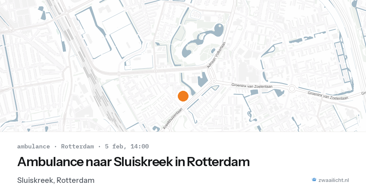 Ambulance naar Sluiskreek in Rotterdam — 5 feb 2026