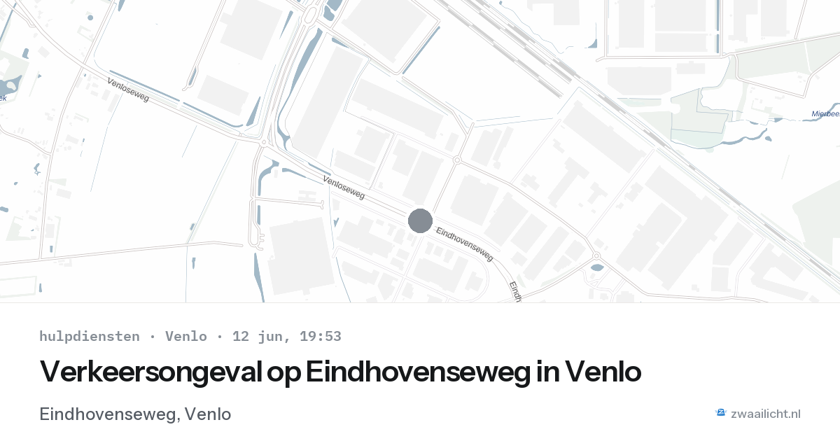 Verkeersongeval op Eindhovenseweg in Venlo — 12 jun 2026