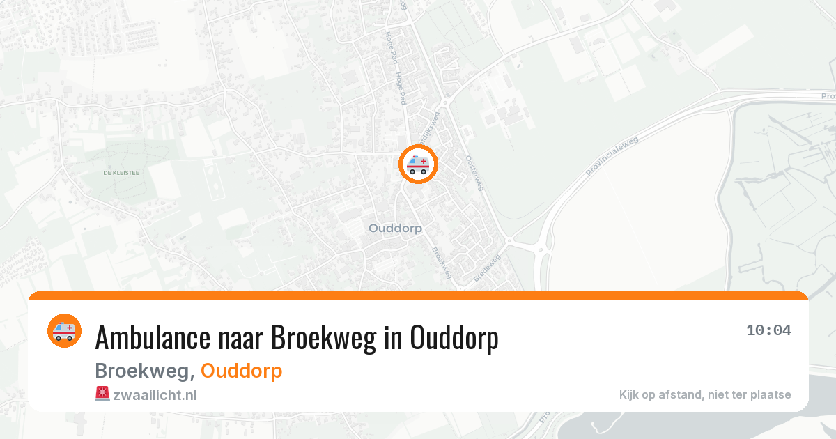 Ambulance naar Broekweg in Ouddorp — 3 aug 2026