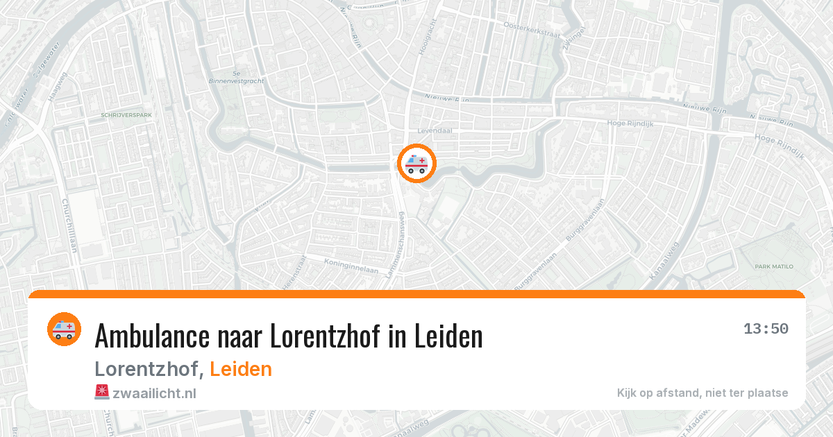 Ambulance naar Lorentzhof in Leiden — 4 aug 2026