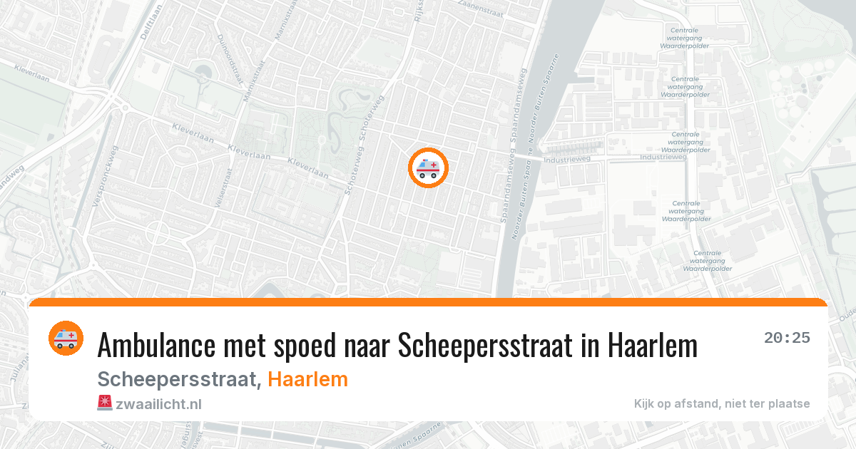 Ambulance met spoed naar Scheepersstraat in Haarlem — 9 apr 2026