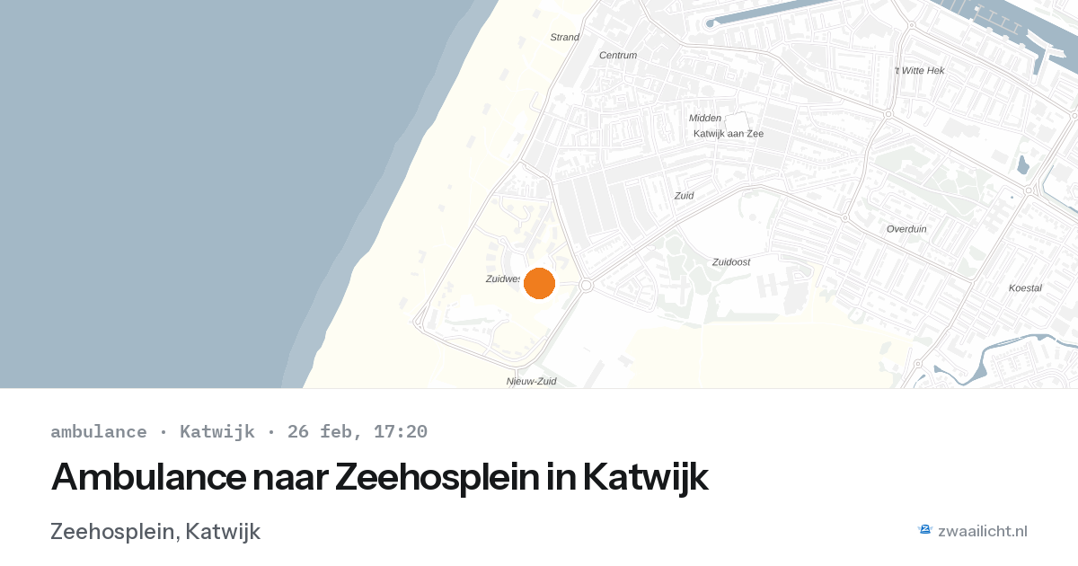 Ambulance naar Zeehosplein in Katwijk — 26 feb 2026