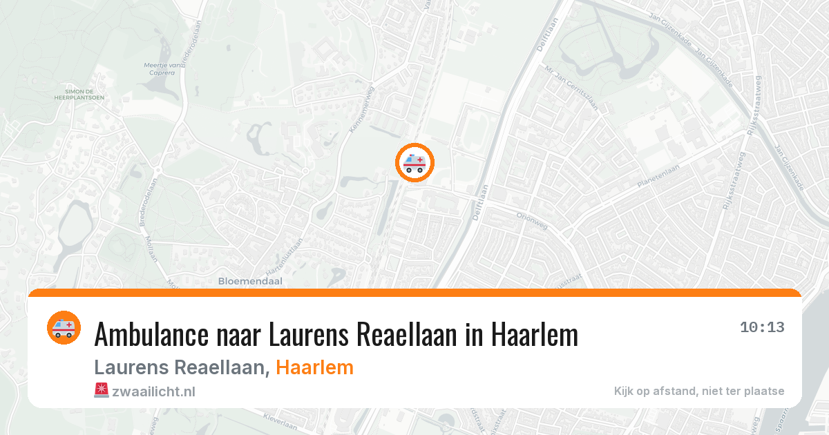 Ambulance naar Laurens Reaellaan in Haarlem — 21 mrt 2026