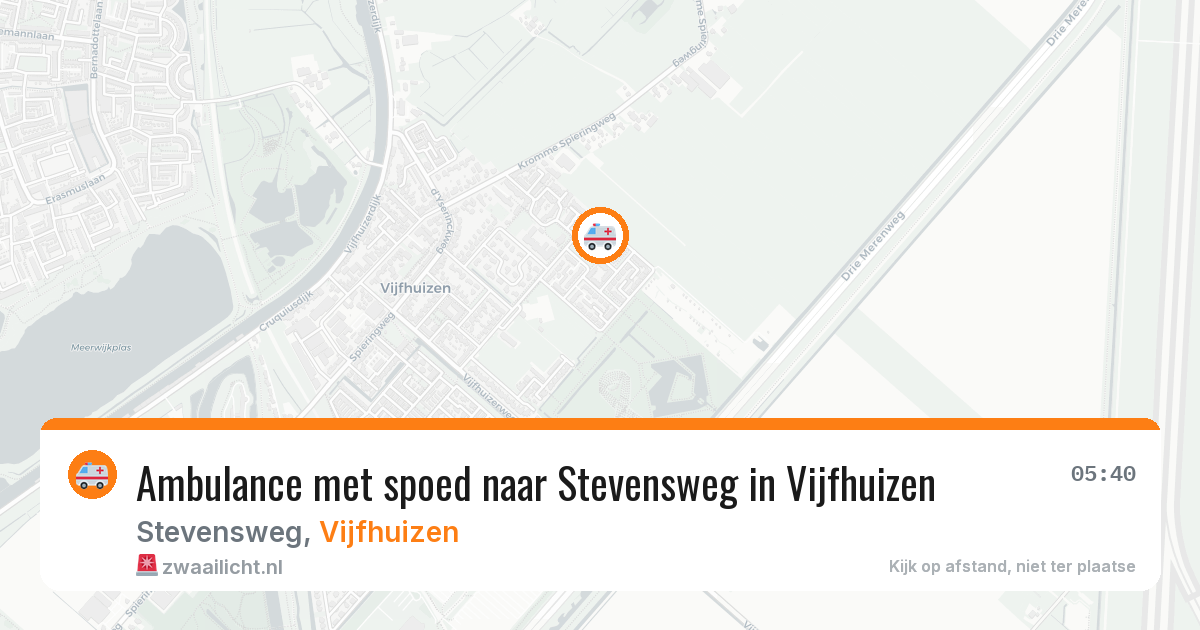 Ambulance met spoed naar Stevensweg in Vijfhuizen — 22 jun 2026