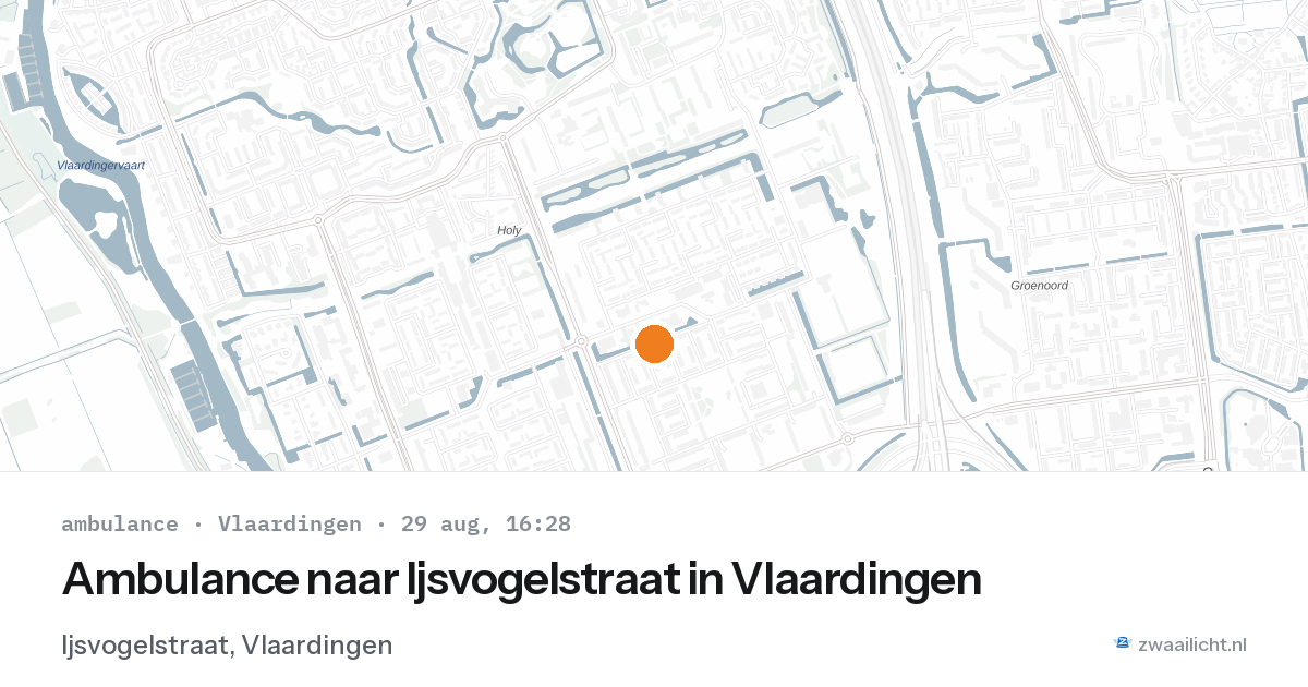 Ambulance naar Ijsvogelstraat in Vlaardingen — 29 aug 2026